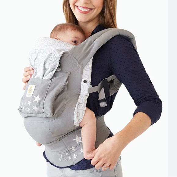 Ergobaby Other Ergo Baby Carrier With Pillow Grey White Stars Multi